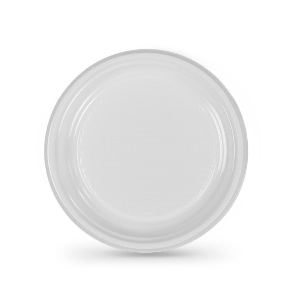 Set of reusable plates Algon Circular White 17 x 17 x 1,5 cm Plastic 25 Units