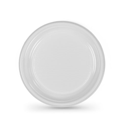 Set of reusable plates Algon Circular White Plastic 17 cm 100 Units