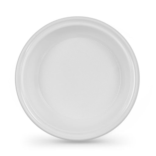 Set of reusable plates Algon Circular White 20,5 x 3 cm Plastic 100 Units