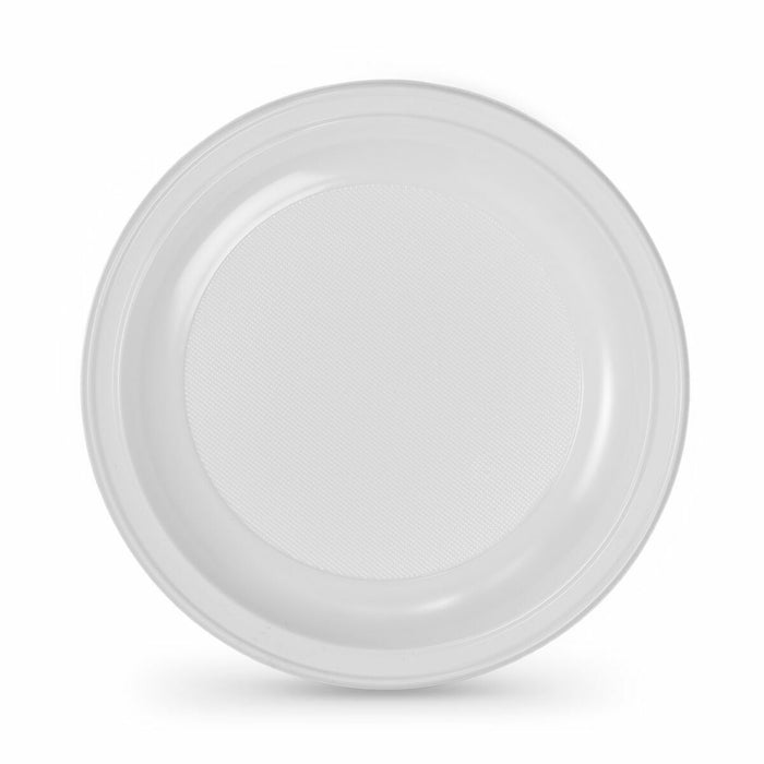 Set of reusable plates Algon Circular White Plastic 21,5 x 1,5 cm (36 Units)