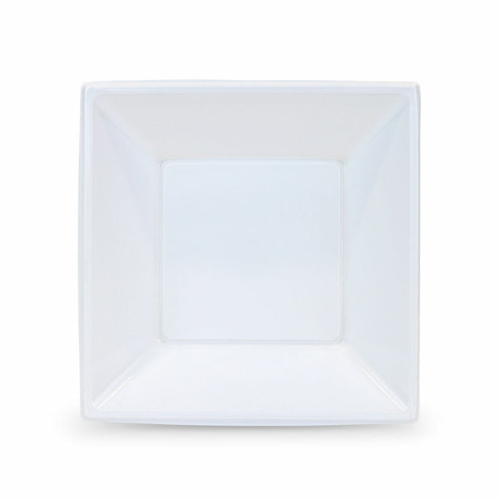 Set of reusable plates Algon Squared White Plastic 18 x 18 x 4 cm (36 Units)