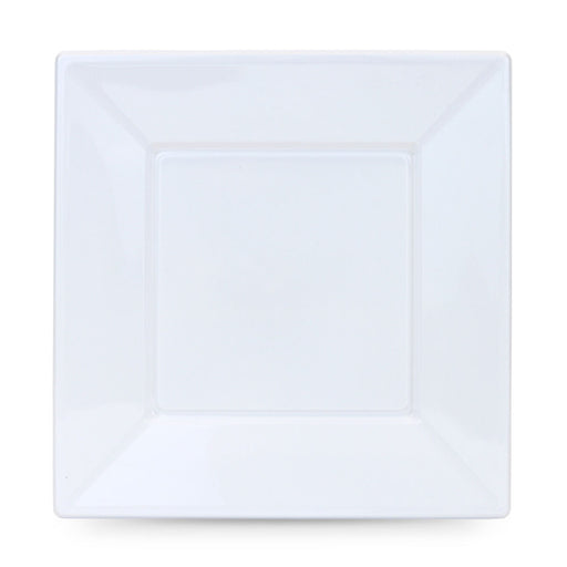 Set of reusable plates Algon Squared White Plastic 23 cm 5 Units