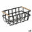 Multi-purpose basket Confortime Black 36 x 22 x 15,5 cm (6 Units)