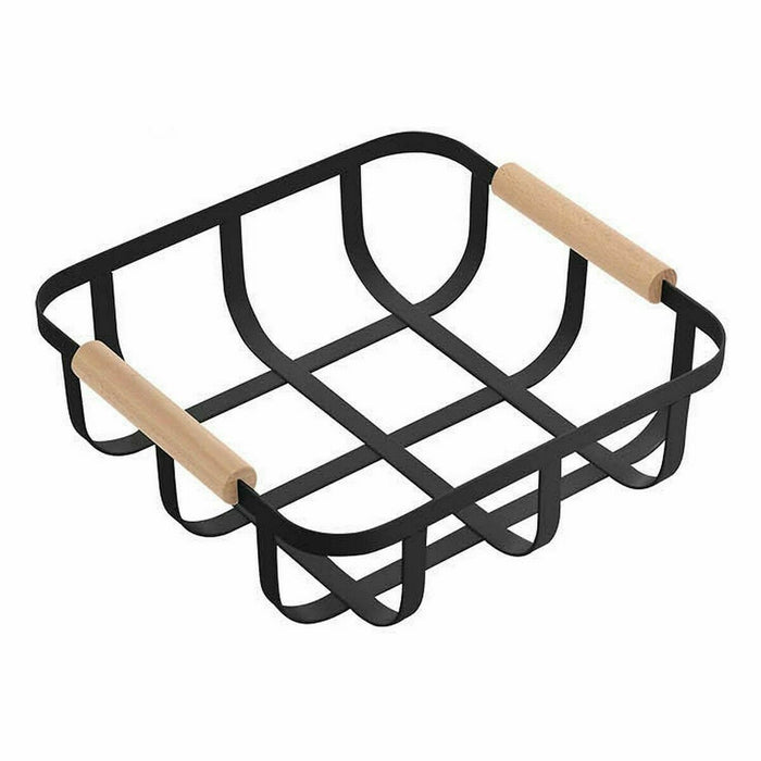 Multi-purpose basket Confortime Black 23 x 23 x 8 cm (6 Units)