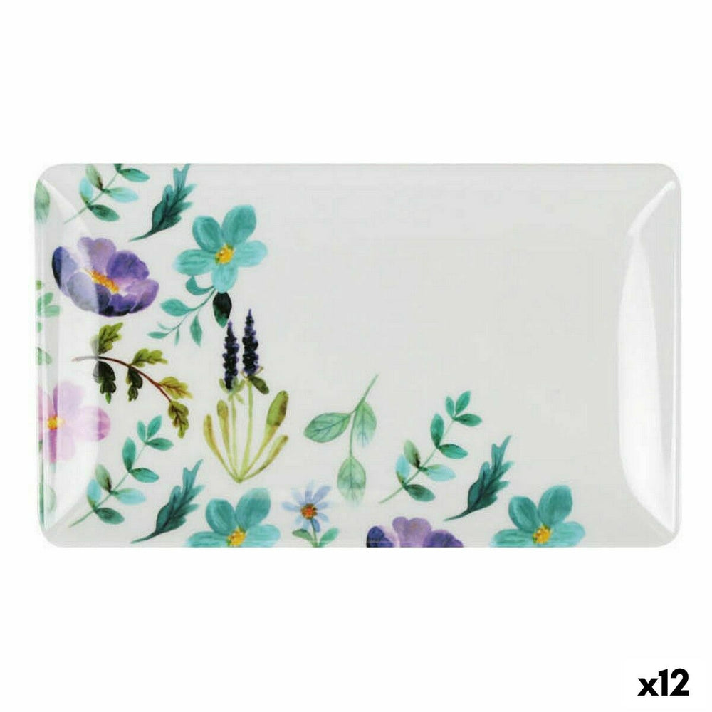 Snack tray La Mediterránea Sakura Melamin Shine 25 x 15 x 2 cm (12 Units)