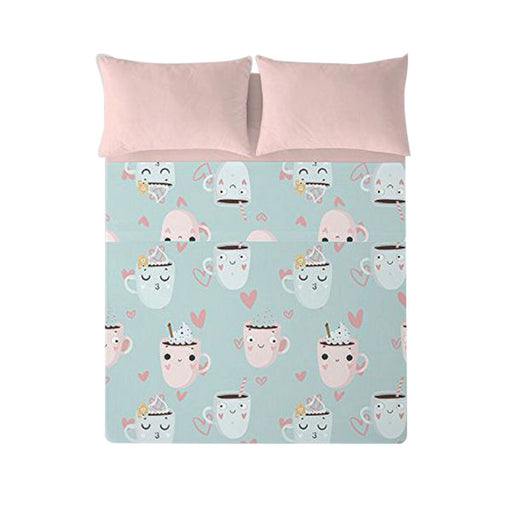 Top sheet Costura Funny Cups 160 x 270 cm (Single)