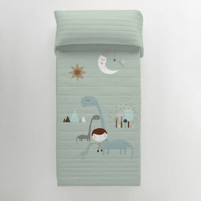 Reversible Bedspread Haciendo el Indio Jurassic Green