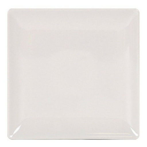 Flat plate La Mediterránea Elite Shine Ivory Stoneware (24 x 24 x 2 cm) (24 cm)
