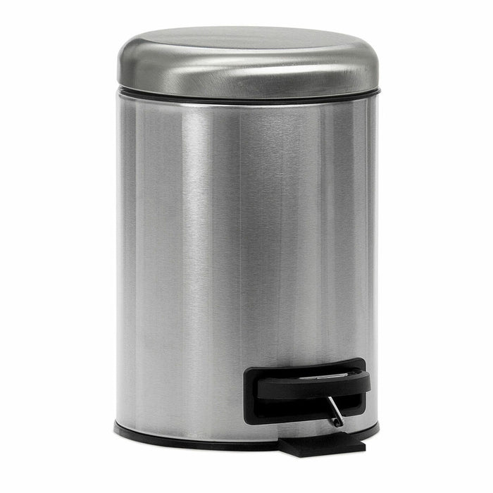 Pedal bin Andrea House Metal Silver 3 L (Ø 17,5 x 23 cm)