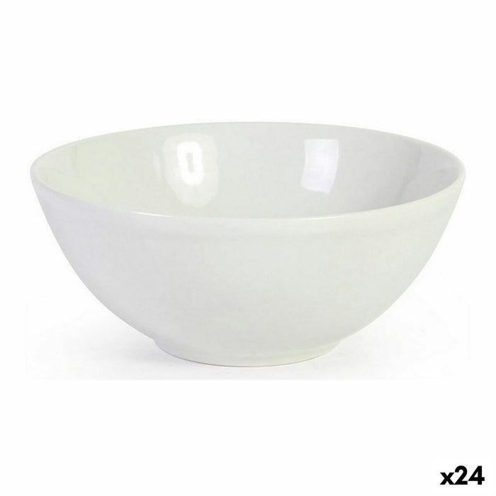 Bowl La Mediterránea Monaco Ceramic White 16 x 7 cm (24 Units)