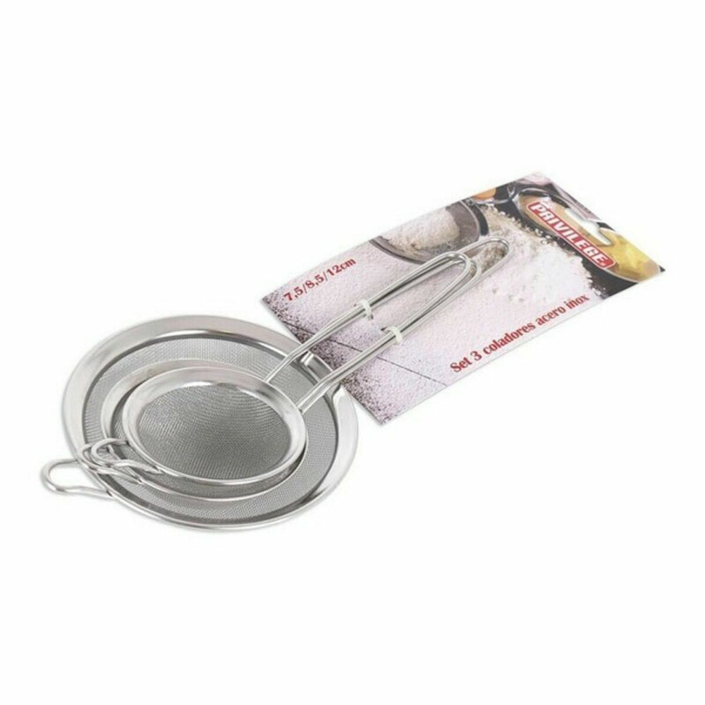 Set of Sieves Privilege Stainless steel (3 Uds)