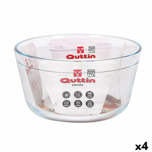 Baking tray Quttin 104639 Glass 2,9 L (4 Units) (21,5 cm)