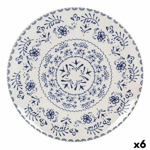 Flat Plate La Mediterránea Blur Porcelain 26 x 26 x 2 cm (6 Units) (Ø 26 cm)