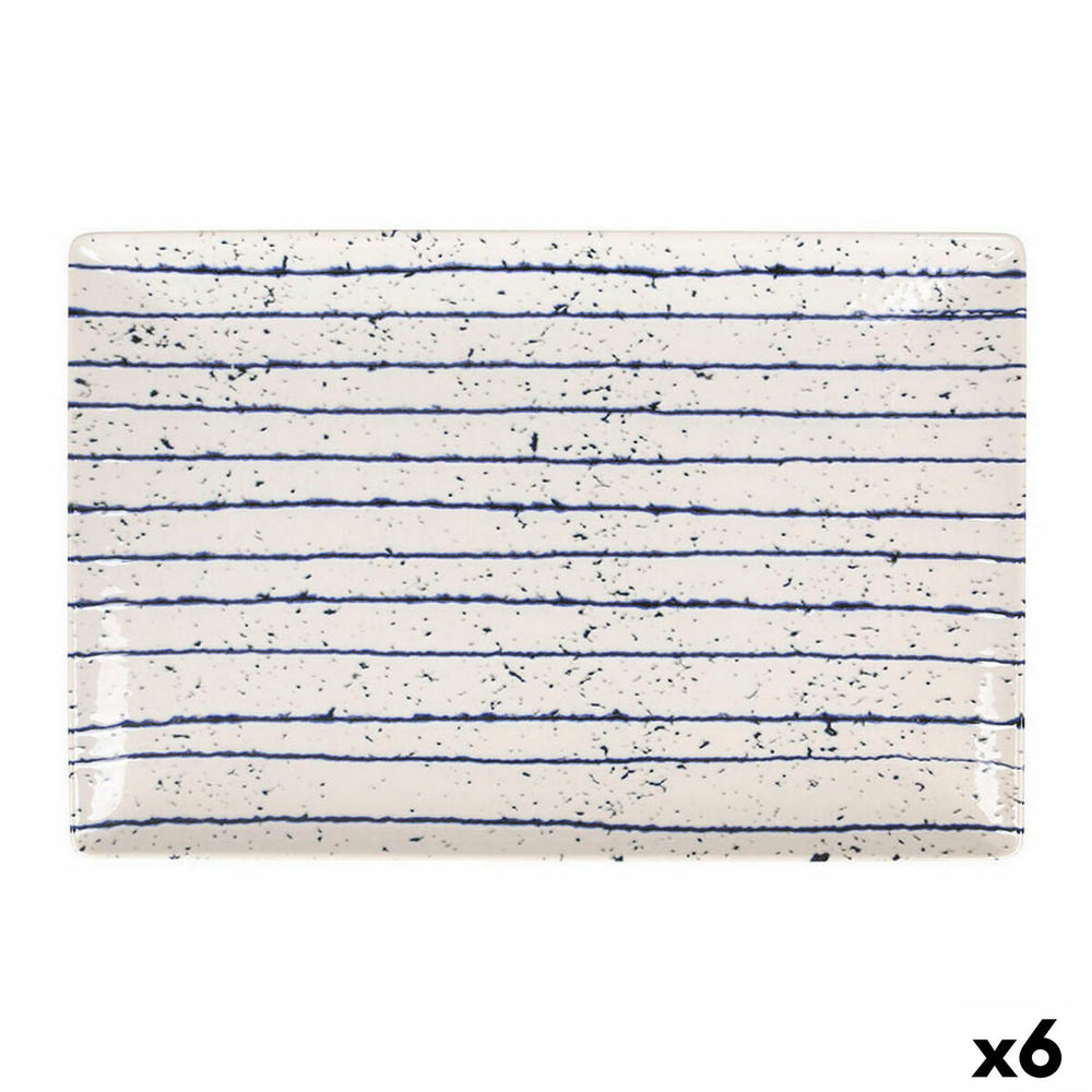 Serving Platter La Mediterránea Arago Rectangular 30 x 20 x 2,5 cm (6 Units)