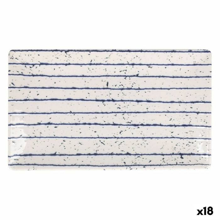 Serving Platter La Mediterránea Arago Rectangular 25,3 x 15 x 1,8 cm (18 Units)