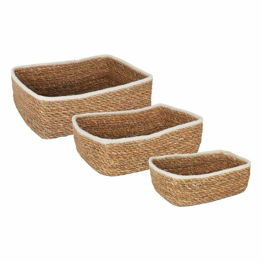 Basket set Privilege   3 Pieces Rectangular wicker 20 x 15 cm 26 x 20 cm 23 x 17 cm