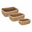 Basket set Privilege   3 Pieces Rectangular wicker 20 x 15 cm 26 x 20 cm 23 x 17 cm