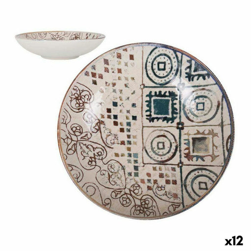 Deep Plate La Mediterránea Creta Porcelain (12 Units)