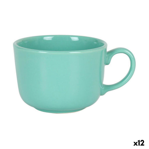 Cup Green 500 ml Ceramic (12 Units)