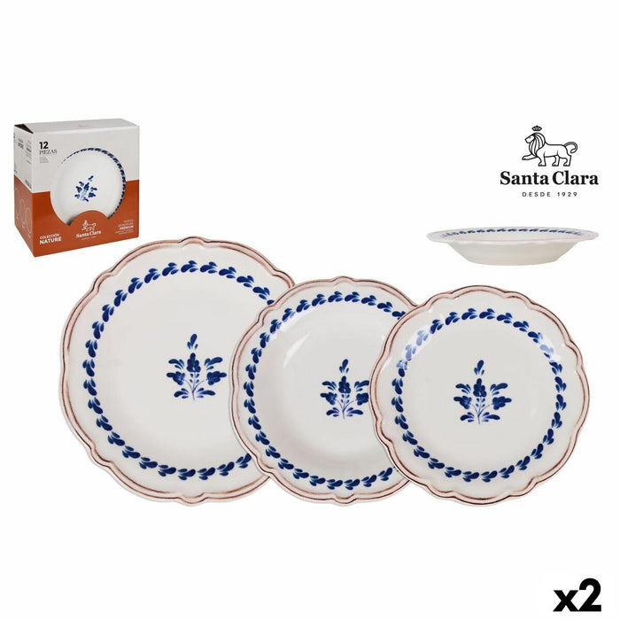 Dinnerware Set Santa Clara Lousame 12 Pieces (2 Units)