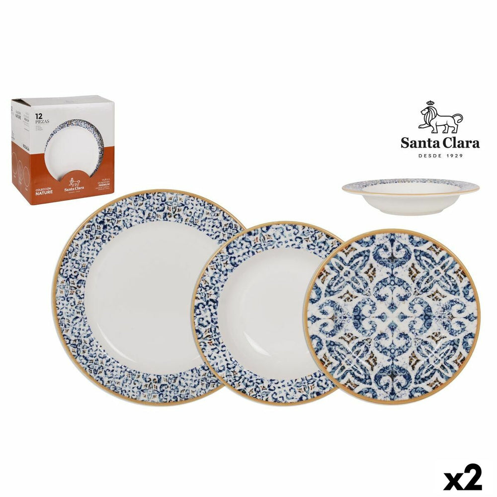 Tableware Santa Clara Villaboa 12 Pieces (2 Units)