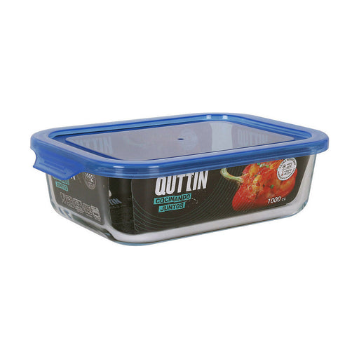 Lunch box Quttin   Rectangular Blue 20,5 x 15,5 x 6,4 cm 1 L