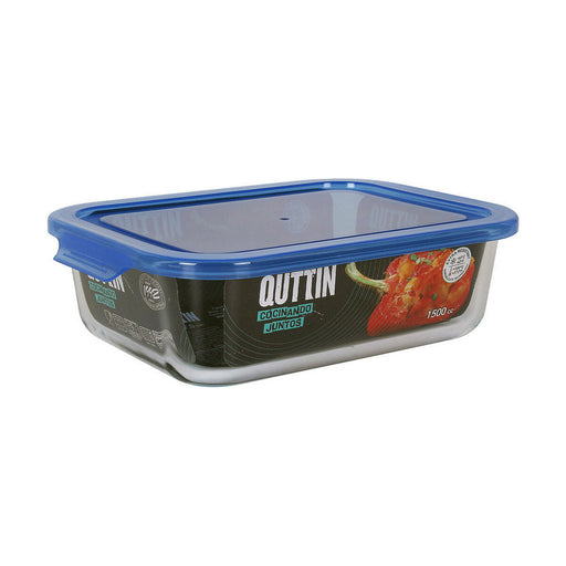Lunch box Quttin   Rectangular Blue 1,5 L 23 x 17,5 x 7 cm