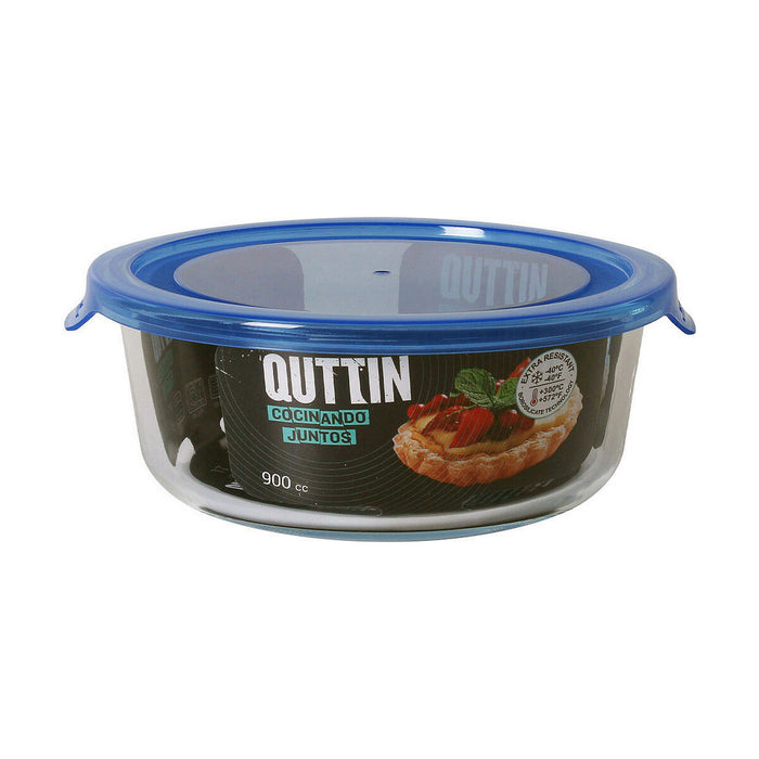 Lunch box Quttin   Circular Blue 900 ml (Ø 17,7 x 7 cm)