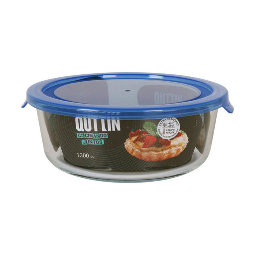 Lunch box Quttin   Circular Blue 1,3 L (Ø 20,5 x 7,5 cm)