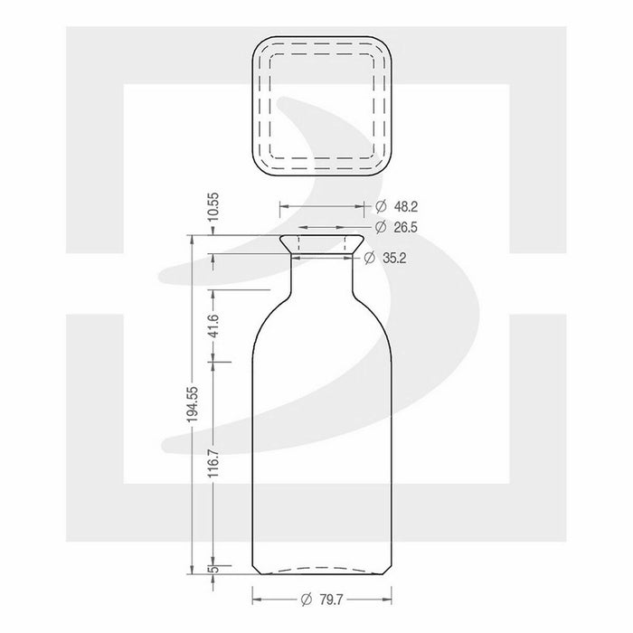 Glass Bottle La Mediterránea Medi Plug 725 ml