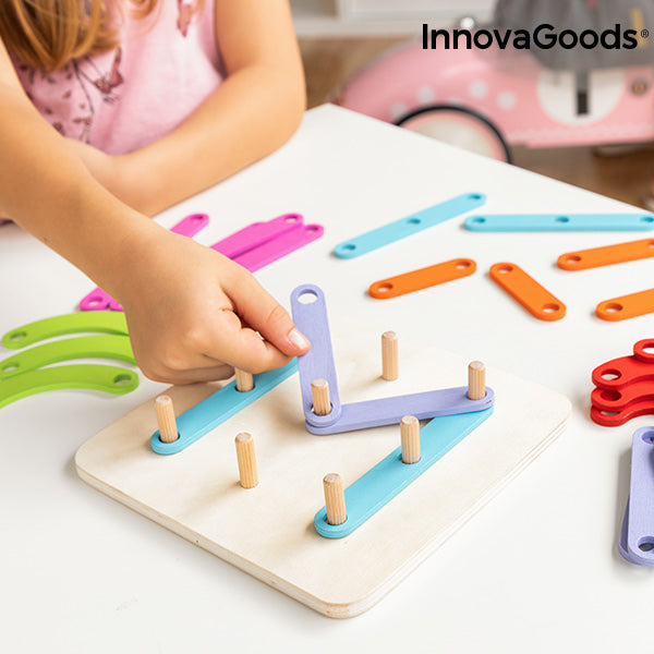 Wooden Set for Making Letters and Numbers Koogame InnovaGoods 27 Pieces