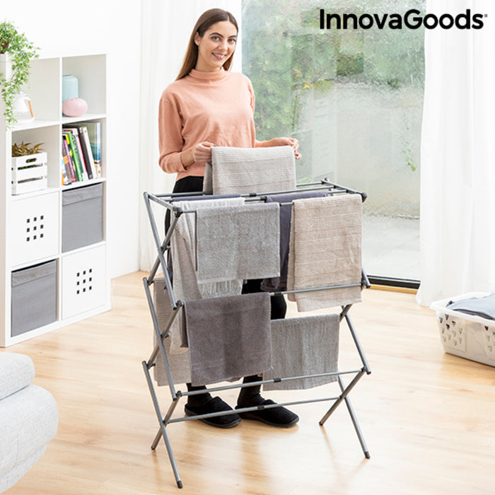 Folding and Extendable Metal Clothes Dryer with 3 Levels Cloxy InnovaGoods .. Iron (Refurbished B)