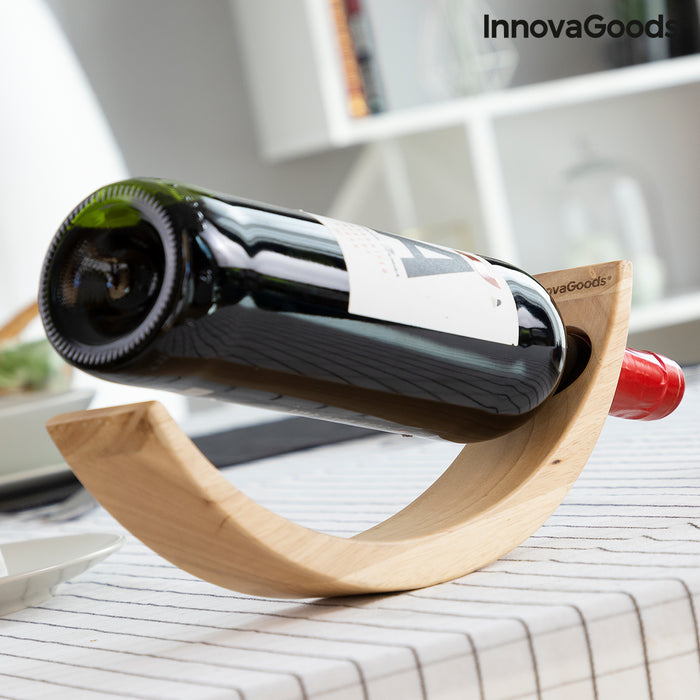 Floating Wooden Wine Bottle Holder Woolance InnovaGoods