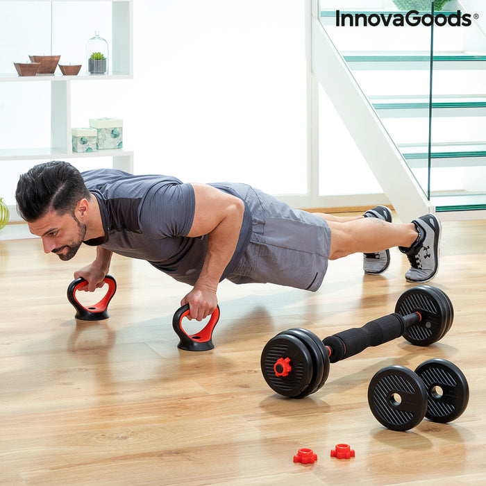 6-in-1 set of adjustable weights with exercise guide sixfit innovagoods