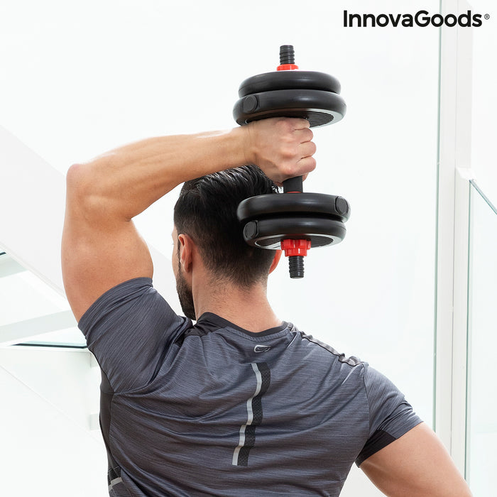 6-in-1 set of adjustable weights with exercise guide sixfit innovagoods