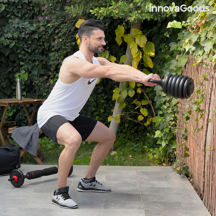 6-in-1 set of adjustable weights with exercise guide sixfit innovagoods