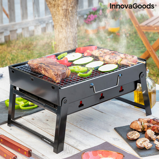 Folding Portable Barbecue for use with Charcoal BearBQ InnovaGoods