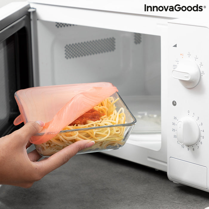 Set of 10 Reusable and Adjustable Kitchen Lids Lilyd InnovaGoods Silicone Multicolour (10 Pieces) (Refurbished A)