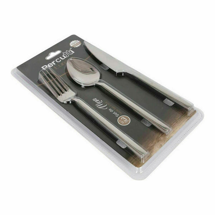 Cutlery Percutti Europa Stainless steel Silver 3 Pieces