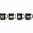 Set of Mugs SD Toys Universo DC Black 4 Pieces (4 Units)