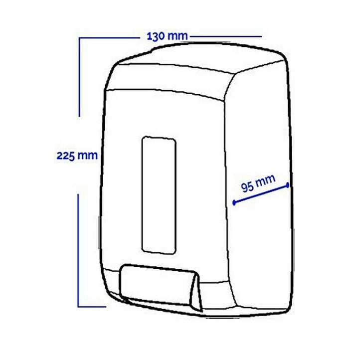 Soap Dispenser Ibiza White ABS (23,5 x 13 x 10 cm) (9 L)