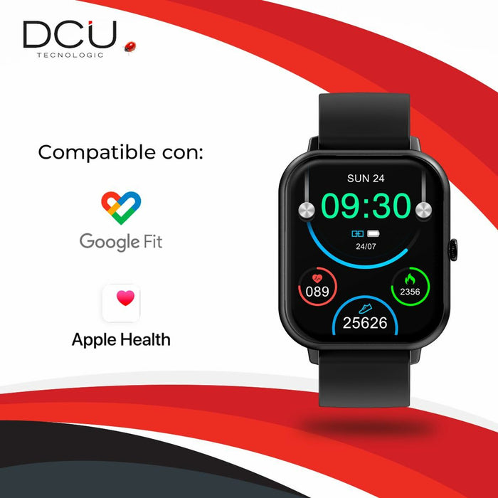 Smartwatch DCU CURVED GLASS PRO 1,83" Black