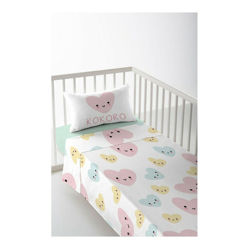 Cot Flat Sheet Cool Kids Kokoro 120 x 180 cm (80cm cot)