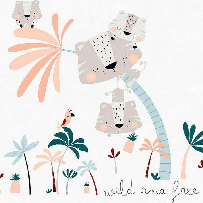 Cot Quilt Cover Cool Kids Wild And Free Reversible 100 x 120 + 20 cm 60cm cot