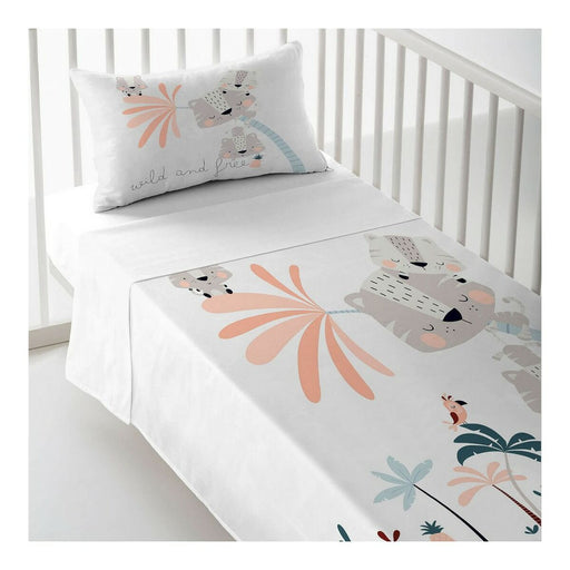 Cot Flat Sheet Cool Kids Wild And Free A 120 x 180 cm (80cm cot)