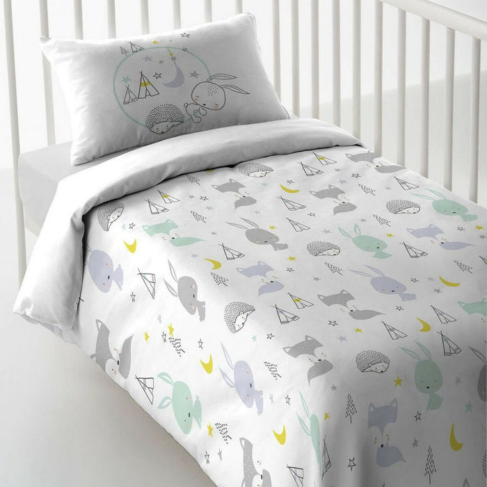 Cot Quilt Cover Cool Kids Let'S Dream Reversible 115 x 145 + 20 cm 80cm cot