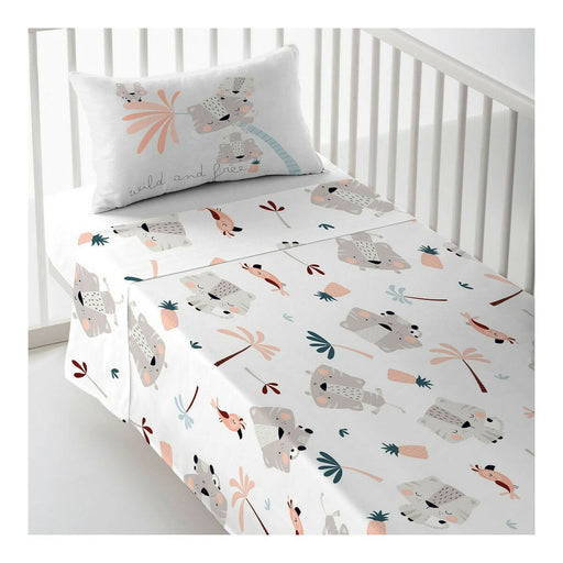 Cot Flat Sheet Cool Kids Wild And Free B 120 x 180 cm (80cm cot)