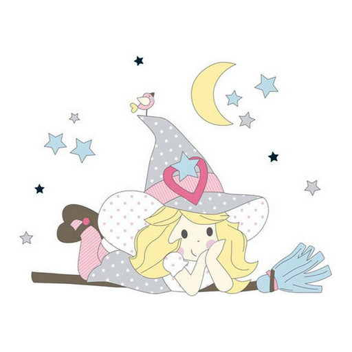 Cot Flat Sheet Cool Kids Witch 120 x 180 cm (80cm cot)