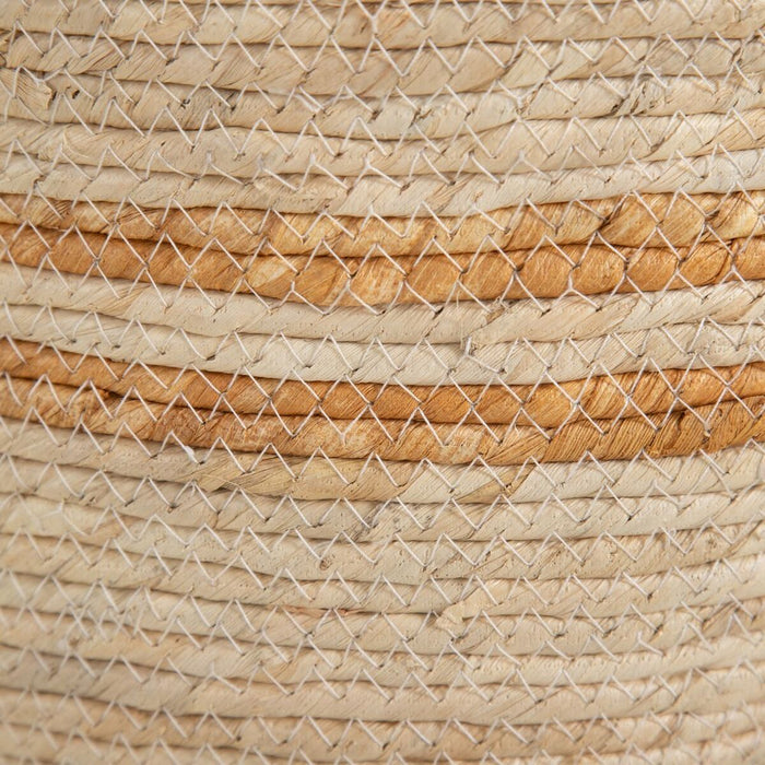 Set of Baskets Natural Beige 33 x 33 x 38 cm Natural Fibre (3 Pieces)