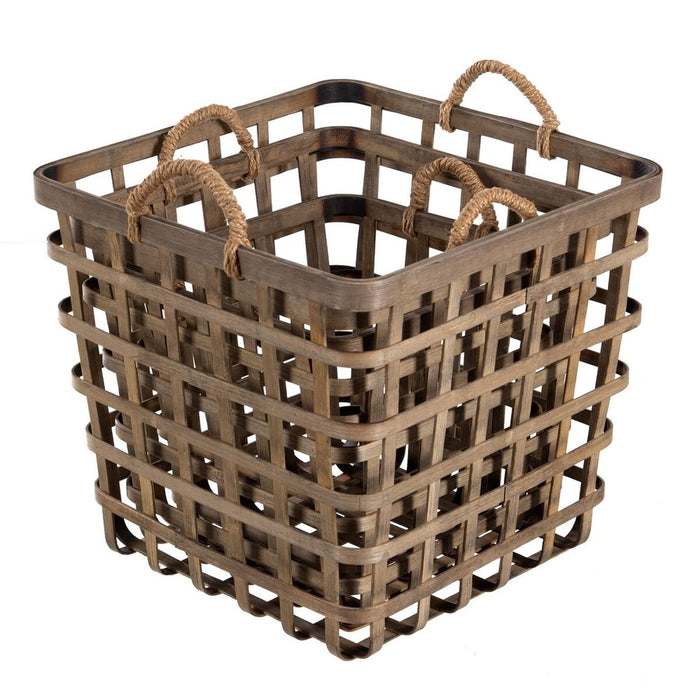 Set of Baskets 42 x 42 x 37 cm Natural Bamboo (3 Pieces)